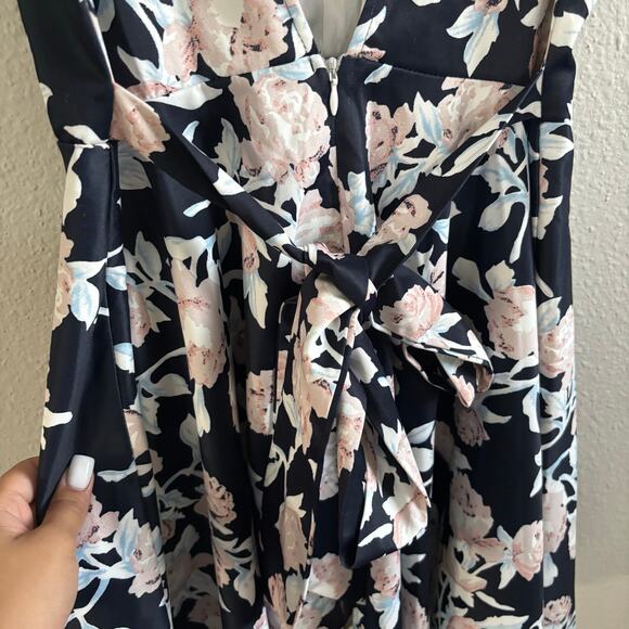 Akira Chicago Black Label Floral Print A-Line Mini Dress Women's Size Medium - Picture 5 of 9